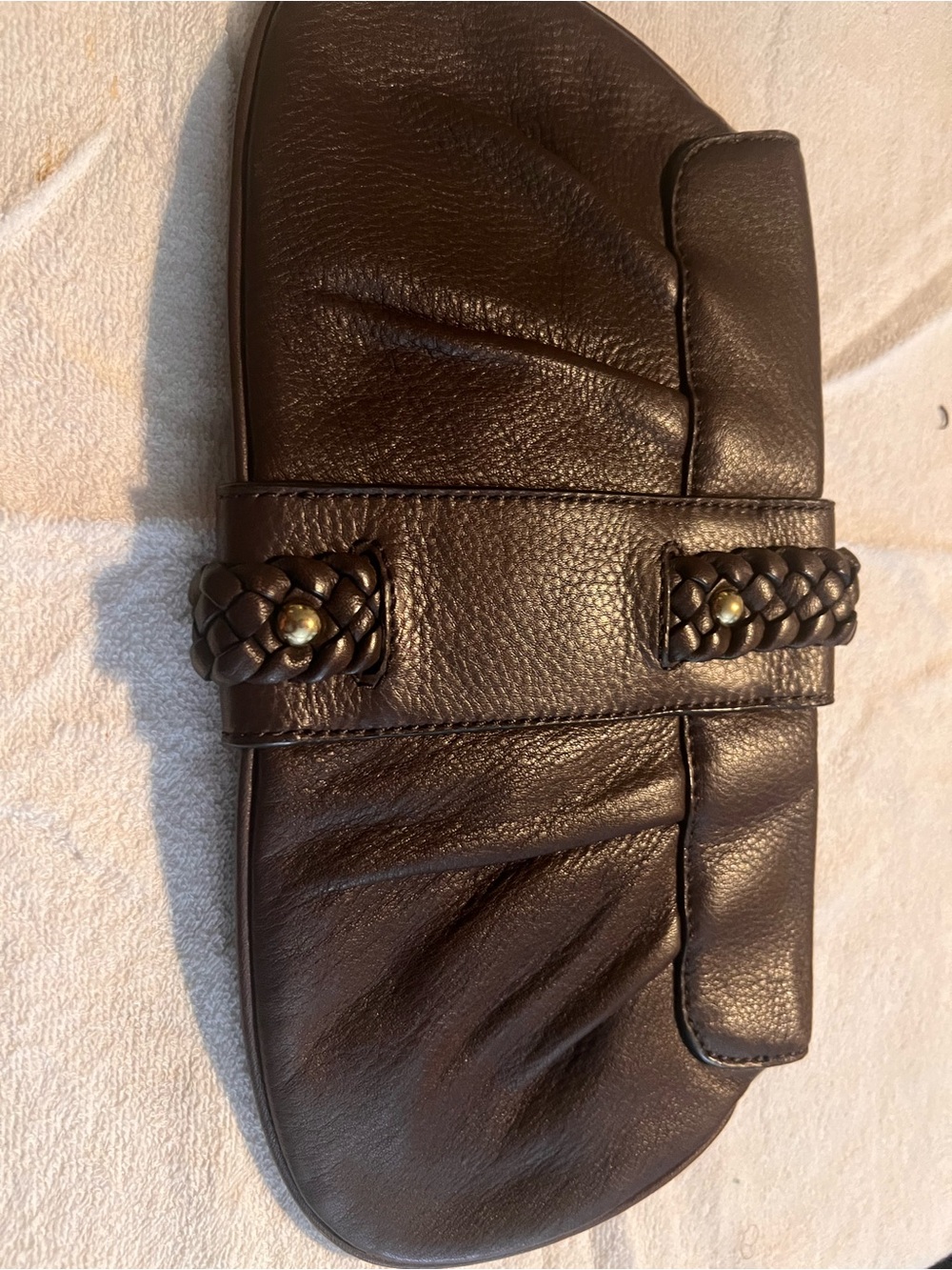 Beautiful 🤩 Chocolate Brown vintage clutch